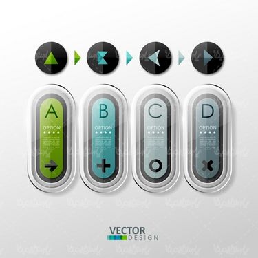 3D infographic vector