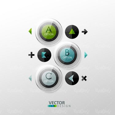3D infographic vector