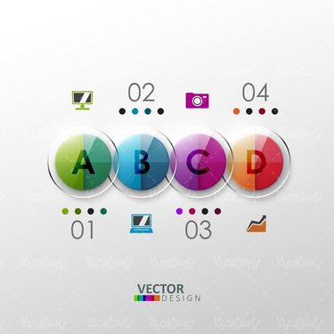 3D infographic vector