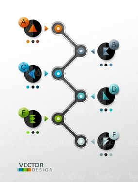 3D infographic vector