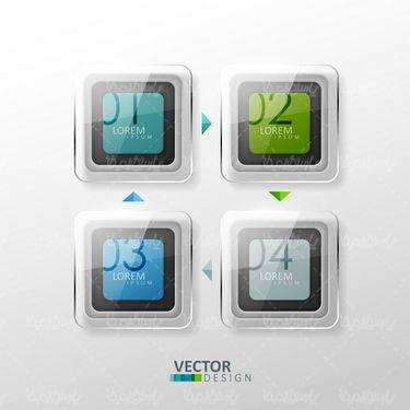 3D infographic vector