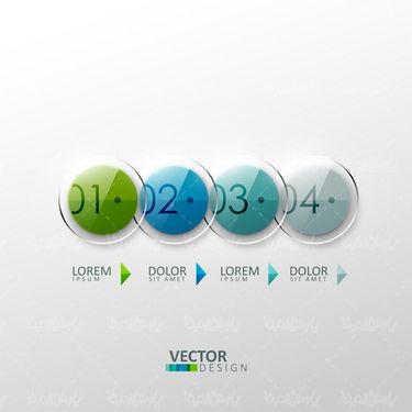 3D infographic vector