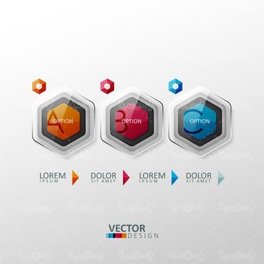 3D infographic vector