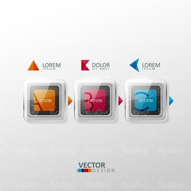 3D infographic vector