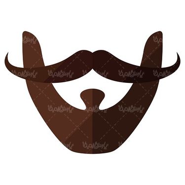 Vector model of beard and mustache