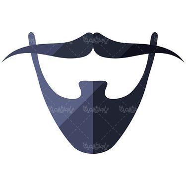 Vector model of beard and mustache