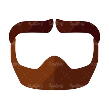 Vector model of beard and mustache