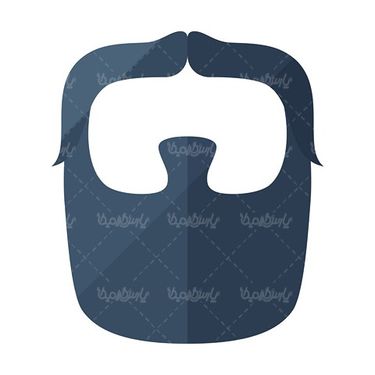 Vector model of beard and mustache
