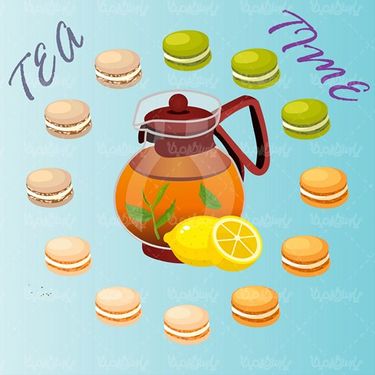 وکتور چای گیاهی