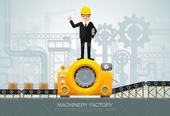 وکتور ماشین آلات کارخانه