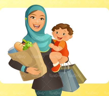 وکتور زن با حجاب