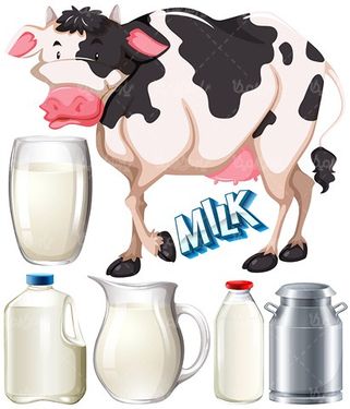 Organic milk vector