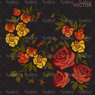 Vector flower and butterfly