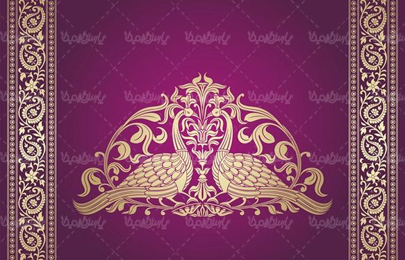 وکتور حاشیه گل و بوته