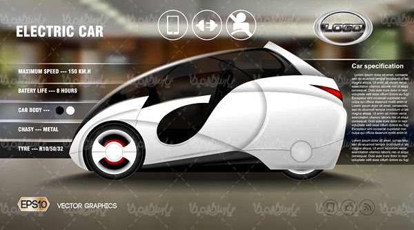 Electric Car Vector