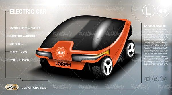 Electric Car Vector