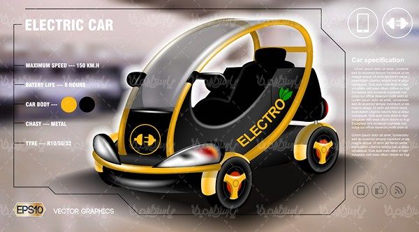 Electric Car Vector