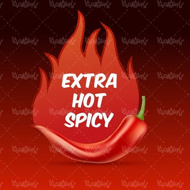 Spicy red pepper vector