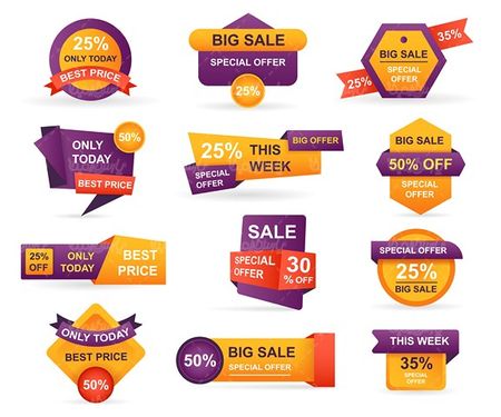 Graphic Label Vector