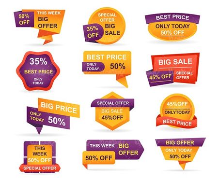 Graphic Label Vector