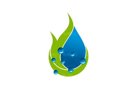 وکتور لوگو قطره آب