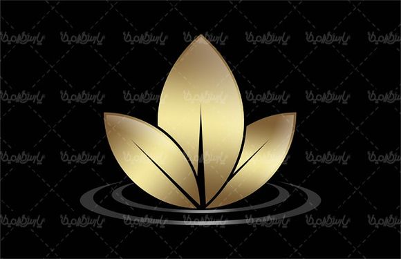 وکتور آرم گل طلایی