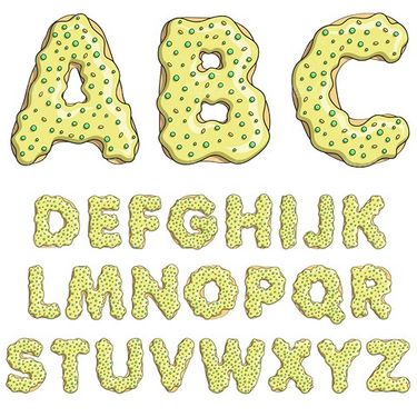 Latin font vector