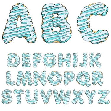 Latin font vector