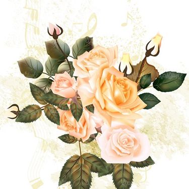 وکتور بک گراند گل و بوته