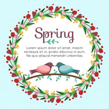 Vector spring bloom