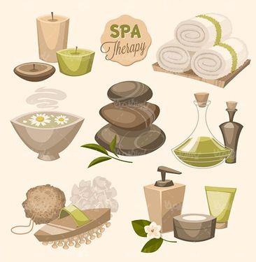 وکتور تجهیزات سالن ماساژ