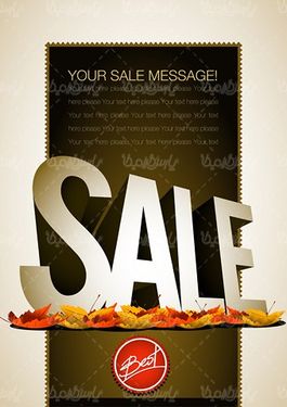 Autumn sale sticker vector
