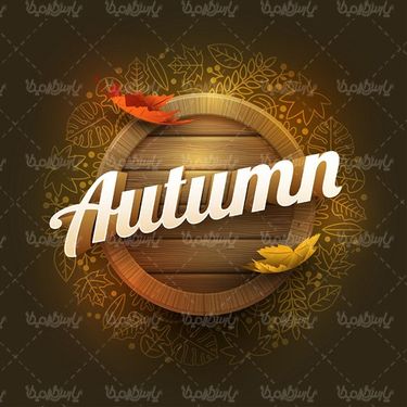 Autumn sale sticker vector