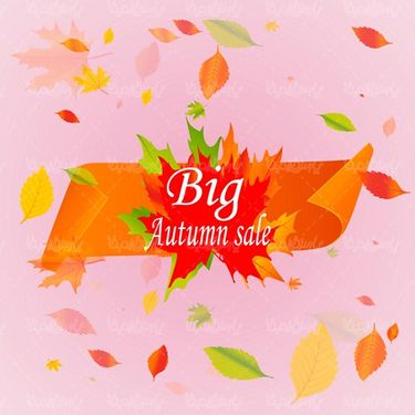 Autumn sale sticker vector