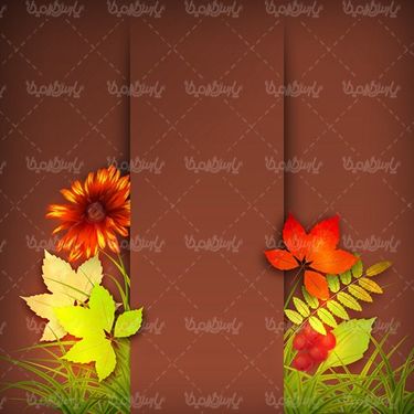 وکتور حاشیه برگ پاییز
