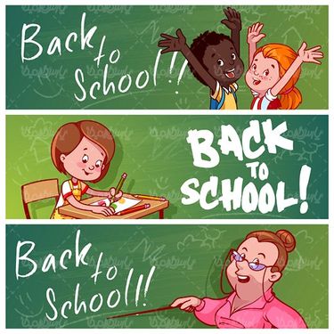 Vector school supplies