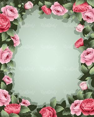 وکتور حاشیه گل و بوته