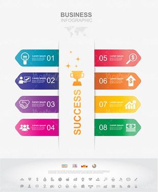 وکتور اینفوگرافی رنگی