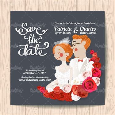 Vector Bride and Groom