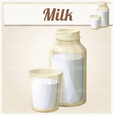 وکتور بطری شیر