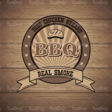 Barbecue sticker vector