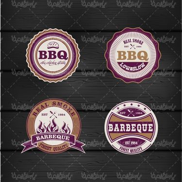Barbecue sticker vector