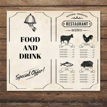 Restaurant menu vector