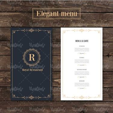 Restaurant menu vector