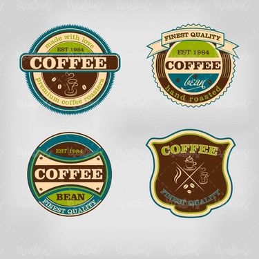 Vector coffee sticker