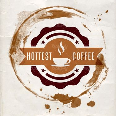 Vector coffee sticker
