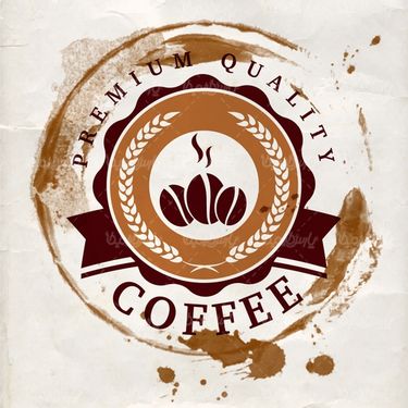 Vector coffee sticker