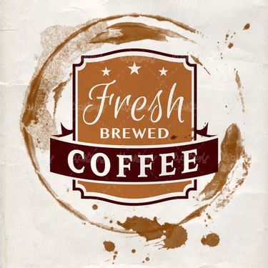 Vector coffee sticker