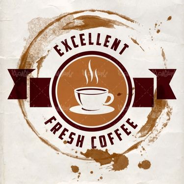 Vector coffee sticker