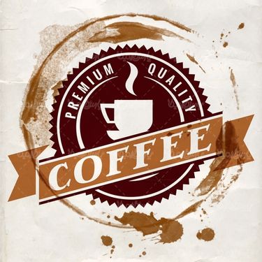 Vector coffee sticker